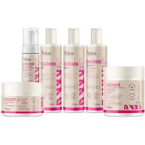 Kit Apice Cachos Nutritivo Novo Shampoo 300ml Condicionador 300ml Gelatina 300ml Ativador Modelador 500g Mousse 210ml