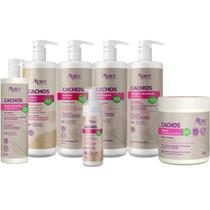 Kit Apice Cachos Nutritivo Shampoo 1L Condicionador 1L Modelador Ativador 1L Gelatina 500ml Máscara 500g Mousse 210ml