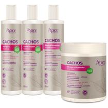 Kit Apice Cachos Nutritivo Shampoo 300ml Condicionador 300ml Gelatina 300ml Ativador Modelador 500g