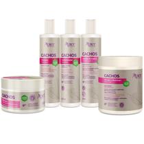 Kit Apice Cachos Nutritivo Shampoo 300ml Condicionador 300ml Gelatina 300ml Máscara 300g Ativador Modelador 500g