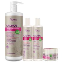 Kit Ápice Cosméticos Cachos Shampoo, Condicionador, Ativador, Máscara Kit Ápice Cosméticos Cachos Shampoo, Condicionador, Ativador, Máscara