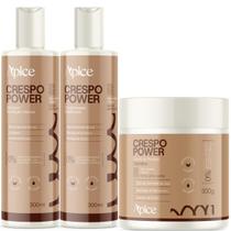Kit Apice Crespo Power Shampoo 300ml Condicionador 300ml Creme de Pentear 500g