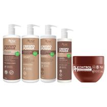 Kit Apice Crespo Power Shampoo e Condicionador Creme Gelatina e Mascara pH