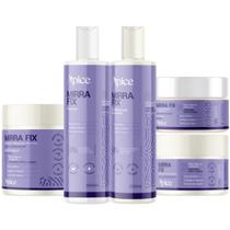 Kit Apice Mirrafix Completo 5 Itens Tratamento Capilar Cabelo Vegano Curvaturas Acidificante