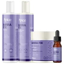 Kit Apice Mirrafix Shampoo + Condicionador + Oleo + Ativador Antifrizz Acidificante Curvaturas