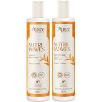 Kit Apice Nutri Waves Shampoo E Condicionador Acidificante Capilar Curvaturas Vegano 300ml