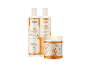 Kit apice nutri waves shampoo gelatina e creme de pentear