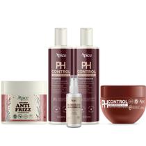 Kit Apice PH Control Shampoo 300ml Condicionador 300ml Máscara 280g Ativador Antifrizz 500g Sérum Blend de Óleos Amazônico 60ml