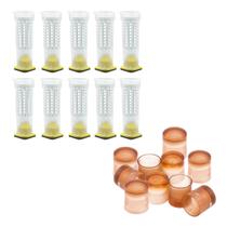 Kit Apicultura 50 Gaiolas Produção Abelha rainha +50 Cupulas - ARBORETHO