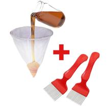 Kit Apicultura Coador p/ Mel + 2 Garfos 21 dentes em inox Kit Apicultura Coador p/ Mel + 2 Garfos 21 dentes em inox