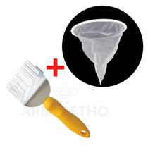 Kit Apicultura Coador para Mel + Garfo Desoperculador inox Kit Apicultura Coador para Mel + Garfo Desoperculador inox