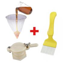Kit Apicultura Coador + Torneira Plástico + Garfo desoperc Kit Apicultura Coador + Torneira Plástico + Garfo desoperc