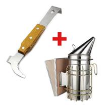 Kit Apicultura Formão Inox + Fumegador Galvanizado Pequeno - ARBORETHO