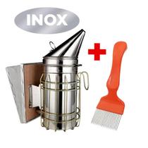 Kit Apicultura Fumegador Inox + Garfo reto 21 dentes em Inox - ARBORETHO
