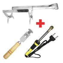 Kit Apicultura Saca Quadros + Carretilha + Limpador Ranhuras Kit Apicultura Saca Quadros + Carretilha + Limpador Ranhuras