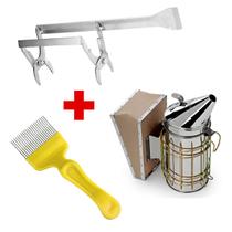 Kit Apicultura Saca Quadros + Fumegador + Garfo Curvo 21 pin Kit Apicultura Saca Quadros + Fumegador + Garfo Curvo 21 pin
