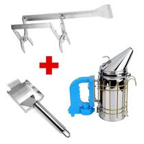 Kit Apicultura Saca Quadros + Fumegador USB + Garfo duplo Kit Apicultura Saca Quadros + Fumegador USB + Garfo duplo