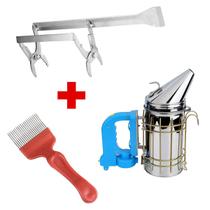 Kit Apicultura Saca Quadros + Garfo Curvo + Fumegador USB Kit Apicultura Saca Quadros + Garfo Curvo + Fumegador USB