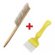 Kit Apicultura Vassoura Escova + Garfo Desoperc c/ 21 Dentes Kit Apicultura Vassoura Escova + Garfo Desoperc c/ 21 Dentes