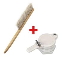 Kit Apicultura Vassoura Escova + Torneira corte Rápido Mel