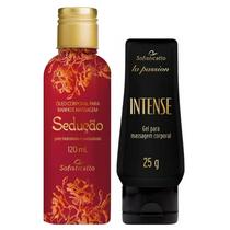 Kit Apimenta Relacionamento: Gel Lubrificante Intense + Óleo Corporal Para Massagem Corporal Sedução