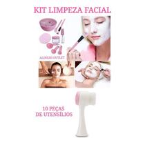 Kit Aplicação De Skin Care + Escova Facial 3d Massagem Limpeza facial dia a dia
