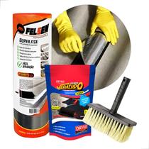 Kit aplicação Manta asfáltica adesiva Aluminizada 30CM Impermeabilizante Telhados Laje calhas Kit aplicação Manta asfáltica adesiva Aluminizada 30CM Impermeabilizante Telhados Laje calhas