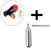 Kit Aplicador de CO2 + 20 Refil de Cartuchos 16g Para Bike