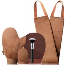 Kit aplicador de luvas de bronzeamento Sanfery, pacote com 5, aplicador traseiro