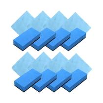 Kit Aplicador De Revestimento Cerâmico Azul Com Esponja E Pano De Microfibra Para Cera Automotiva E Kit Aplicador De Revestimento Cerâmico Azul Com Esponja E Pano De Microfibra Para Cera Automotiva E