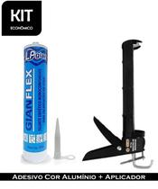 KIT Aplicador e Adesivo Selante Gian Flex para Farol / Lanterna / Bau - Cor Alumínio KIT Aplicador e Adesivo Selante Gian Flex para Farol / Lanterna / Bau - Cor Alumínio