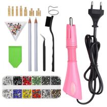 Kit Aplicador Strass Estojo Com Strass Colorido Termocolante Kit Aplicador Strass Estojo Com Strass Colorido Termocolante