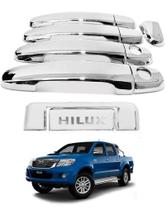 Kit Aplique Capa Cromada Maçaneta+Tampa Traseira Hilux 2007