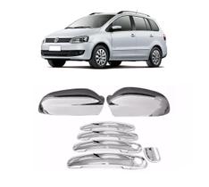 Kit Aplique Capa Cromada Maçanetas Retrovisor Space Fox 2006 Kit Aplique Capa Cromada Maçanetas Retrovisor Space Fox 2006