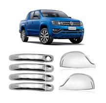Kit Aplique Capa Cromada Retrovisor Maçanetas Vw Amarok 2015 Kit Aplique Capa Cromada Retrovisor Maçanetas Vw Amarok 2015