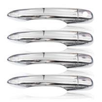 Kit Aplique Capa Maçaneta Cromada Toro 2016 17 18 19 Liso - 4 Portas