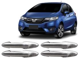 Kit Aplique Cromado Capa Maçanetas Honda Fit Wrv 2015-2019