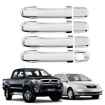 Kit Aplique Cromado Capa Maçanetas Toyota Hilux 2005-2015