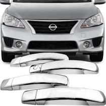 Kit Aplique Cromado Maçaneta Nissan Sentra 2008 á 2014 Capa - Shekparts