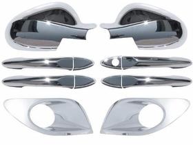 Kit Aplique Cromado Maçaneta Retrovisor Milha JAC J3 J3 Turin 2011 à 2013
