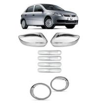Kit Aplique Cromado Maçaneta Retrovisor Milha Volkswagen Gol G5 2008 à 2012