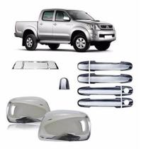 Kit Aplique Cromado Maçaneta Retrovisor Traseira Hilux 2009