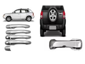 Kit Aplique Cromado Para Maçanetas - Ecosport 03/12 (4 portas + maçaneta traseira) Kit Aplique Cromado Para Maçanetas - Ecosport 03/12 (4 portas + maçaneta traseira)