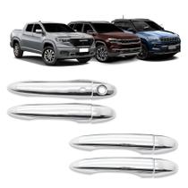 Kit Aplique Cromado para Maçanetas Rampage 2023 á 2025, Compass e Commander 4 Portas Anos 2022 a 2025