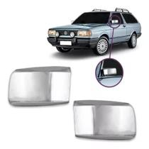 Kit Aplique Cromado Retrovisor Gol Parati Voyage Saveiro 1988 até 1994 Kit Aplique Cromado Retrovisor Gol Parati Voyage Saveiro 1988 até 1994