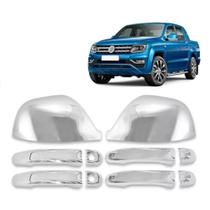 Kit Aplique Cromado Retrovisor + Maçaneta Amarok