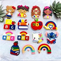 KIT Aplique Emborrachado Infantil Escolar Laços Tiaras Prendedores Artesanato DIY