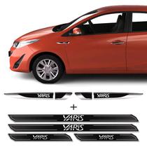 Kit Aplique Lateral Yaris 18/19 + Soleira Da Porta Protetora