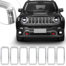 Kit aplique Maçaneta + Grade Jeep Renegade 2019 até 2021