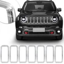Kit aplique Maçaneta + Grade Jeep Renegade 2019 até 2021 Kit aplique Maçaneta + Grade Jeep Renegade 2019 até 2021